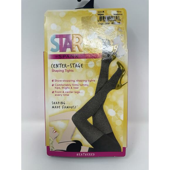 STAR by Spanx Size A Shaping Tights Black Heathered - Picture 1 of 5